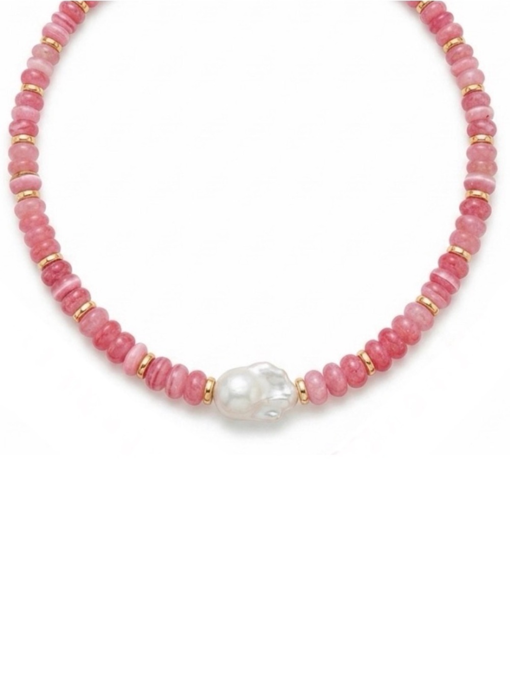 NWT ⚜️💖⚜️ MACRAE & Co. Beaded Pink Necklace with Pearl Accent